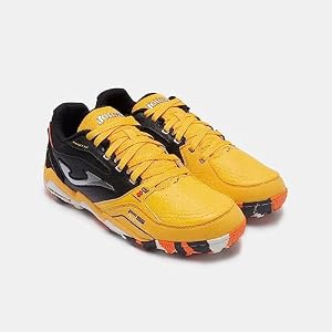 Chuteira de Society Joma FS Reactive - Preto e Amarelo Cor:Preto